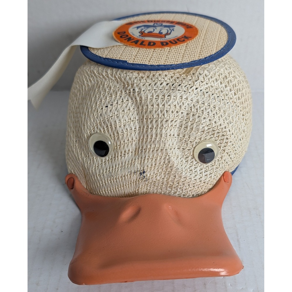 Vintage Walt Disney World Donald Duck Visor Hat Benay Albee USA Large Rare